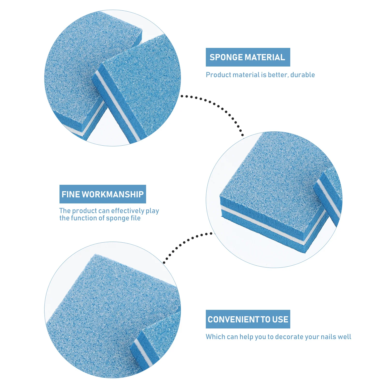 

50Pcs Nail Buffer Sponge File Dense Grit for Smoothing Shaping Nails Before Polish Manicure Pedicure Essential Tool