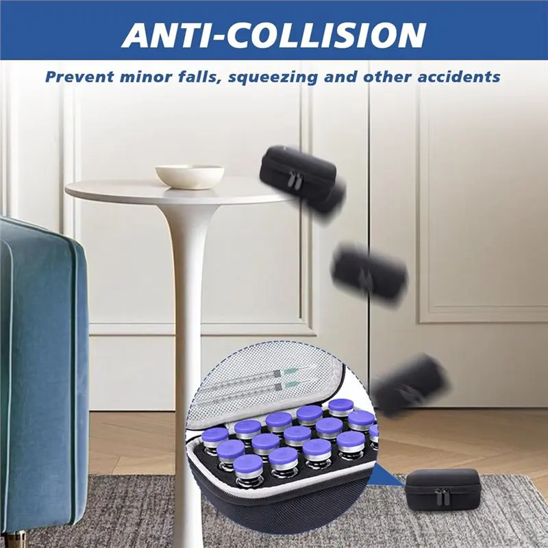 ABAE-15 فتحات قارورة الأنسولين حامي حالة قارورة الأنسولين المنظم حقيبة لمرضى السكري القياسية 1 مللي 3 مللي 5 مللي وقوارير 10 مللي #4