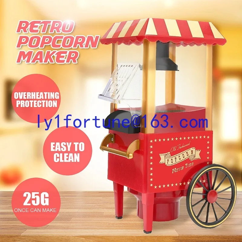 Small Popcorn Machine Family Food Popcorn popper Automatic Popcorn Birthday Party Homemade Snacks