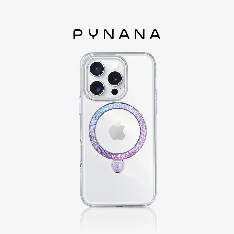 PYNANA Flashing Case Cover iPhone16ProMax Magsafe Magnetic Wireless Charging iPhone16Pro Cover Anti-drop Custom Smartphone