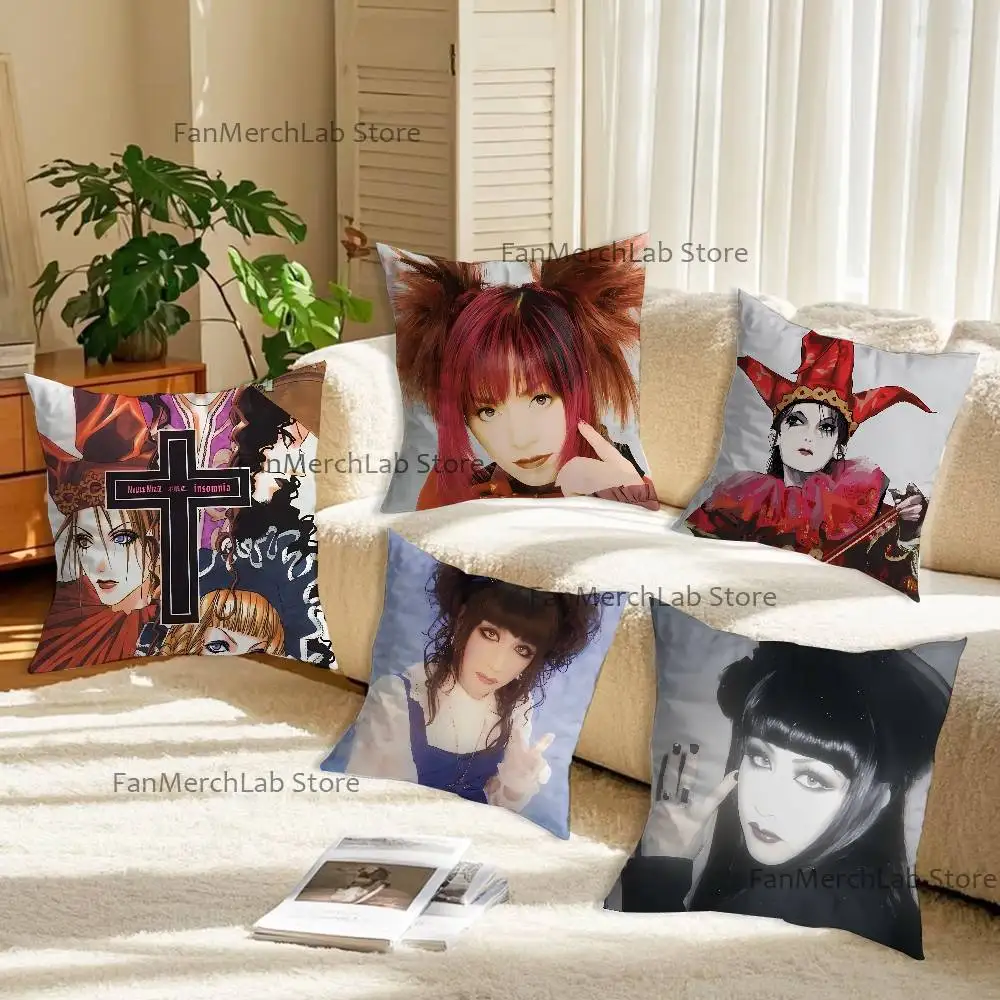 

M-Malice M-MizerS Rock Band Anime Pillow Case Anti-dustmite Pillowcase Invisible zipper silky short plush Sofa cushion cover