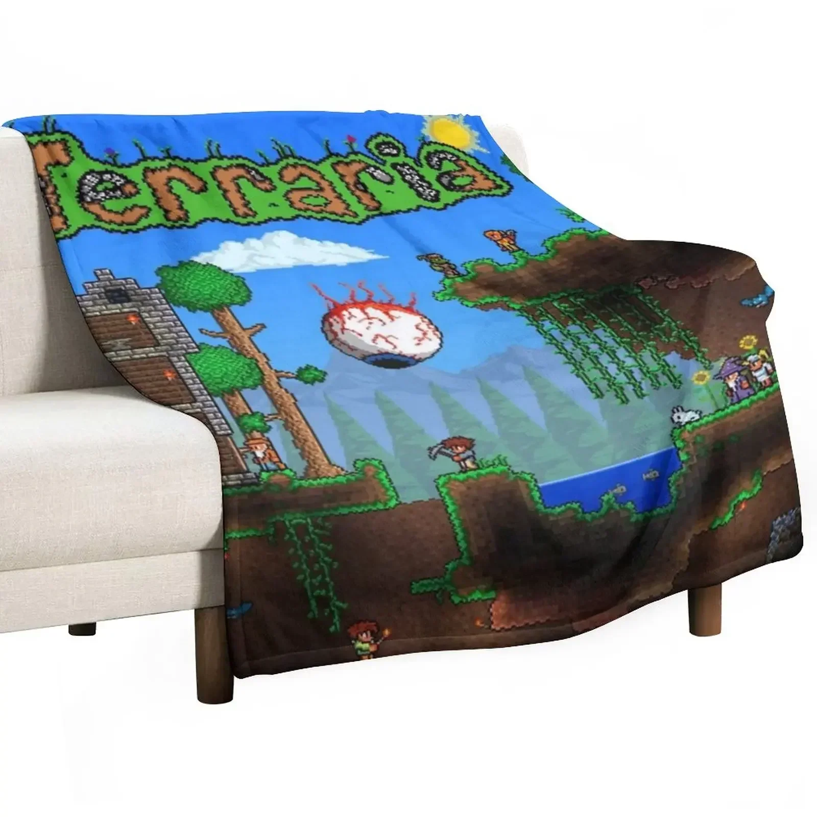 Terraria - Indie Game Throw Blanket Beautifuls Furrys Flannels valentine gift ideas Blankets