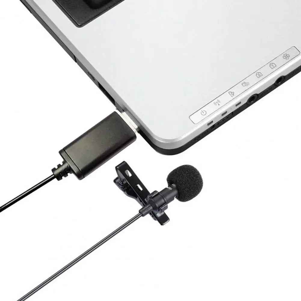 Lapel Microphone Sensitive Stereo Omni-Directional Voice Talkback Portable USB PC Computer Recording Microphone