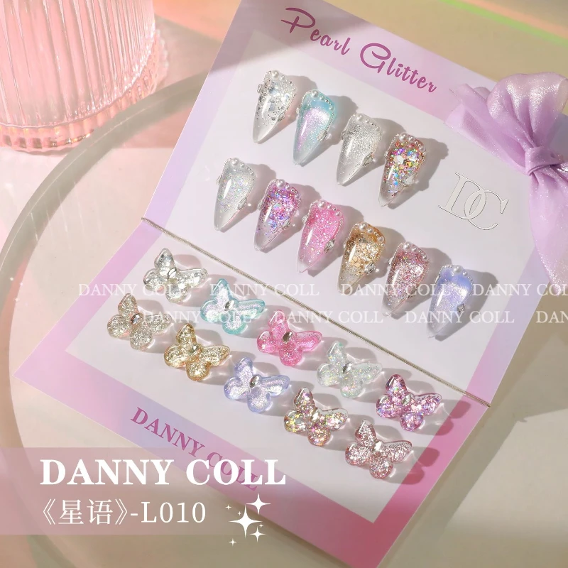 Dannycoll Starlight 24pcs*15ml Sparkling Sequin Glitter Gel Nail Polish Set With Color Card Nail Gel Semi-Permanent UV Varnishes