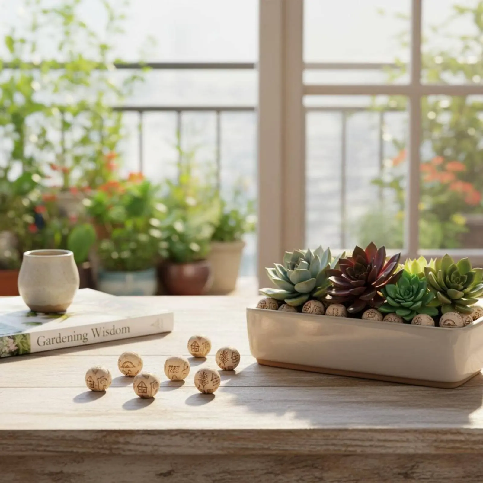 20 Pieces Mini Landscape Decor Rocks Handmade Look Potted Plant Top Dressing Stones Miniature Decoration Set Giftable