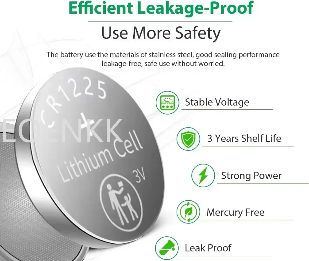 5-80 قطعة CR1225 3 فولت بطارية ليثيوم السائبة متوافقة مع بطاريات CR 1225 BR1225 KL1225 ECR1225 لساعة الآلة الحاسبة مفتاح السيارة #5