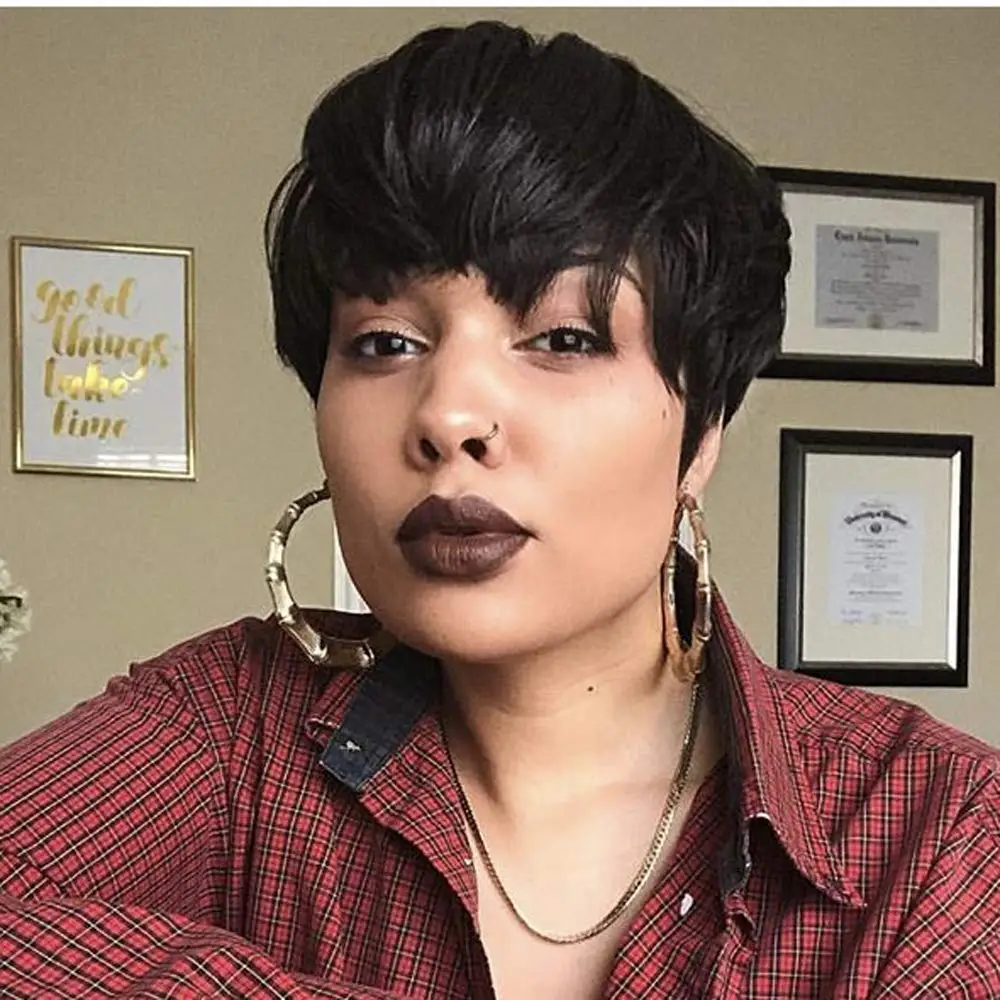 Pixie Cut Wig Short…
