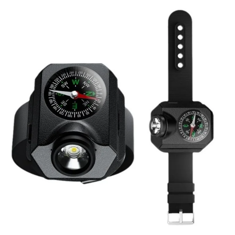ISURE MARINE Multifunctional Tactical Watch Light LED Running Light Compass Watch Outdoor Camping Wrist Light