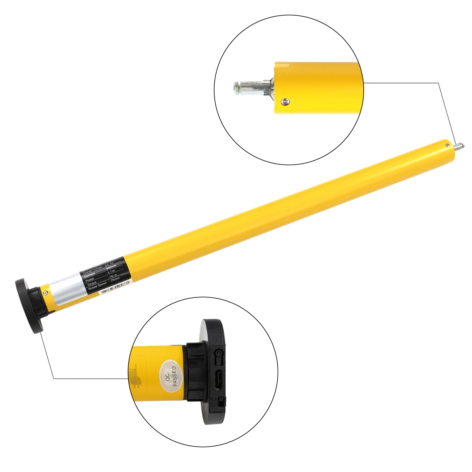 High-quality wireless tubular shutter motor Alexa supports rechargeable lithium battery silent performance roller shutter motor
