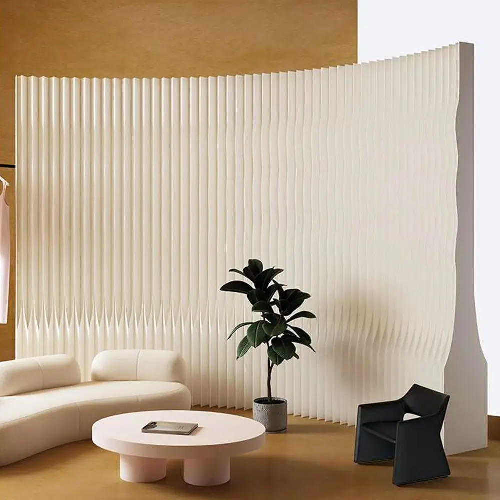 Portable Folding Paper Partitions for Indoor Privacy and Space Division in Home Offices, Studios, and Exhibitions