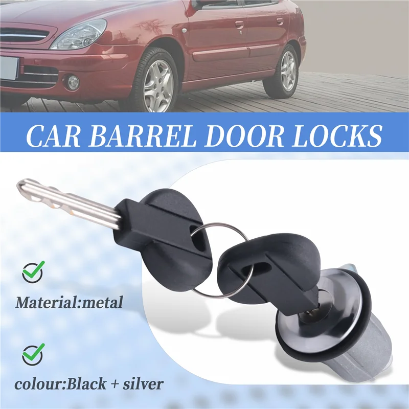 

AU34-4Pcs Car Barrel Door Locks Keys Set 252522 9170.G3 For Partner Citr0en Xsara 1996 - 2007