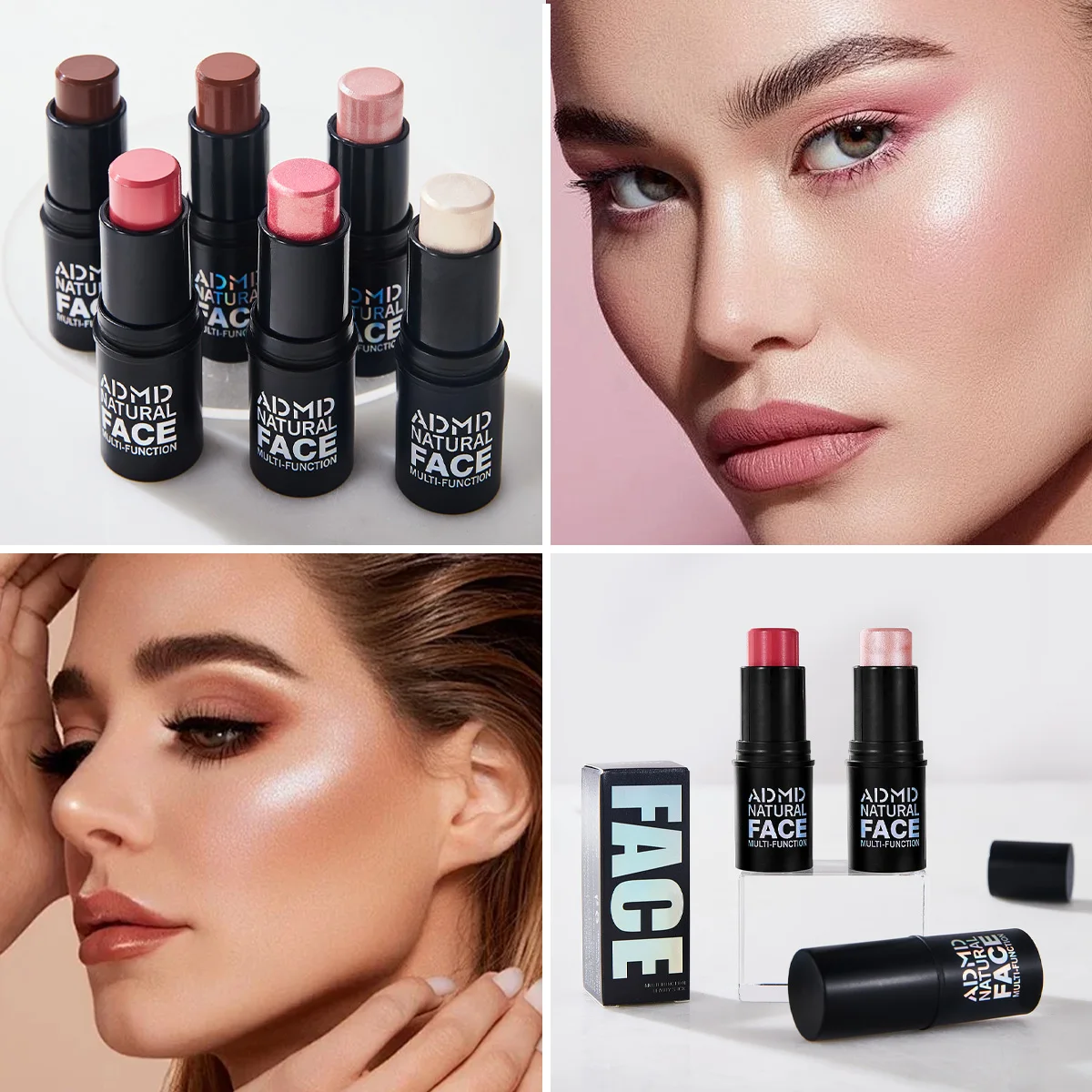 1pc trucco viso contorno bronzer stick per fard viso polvere luccicante cosmetici per trucco cremoso