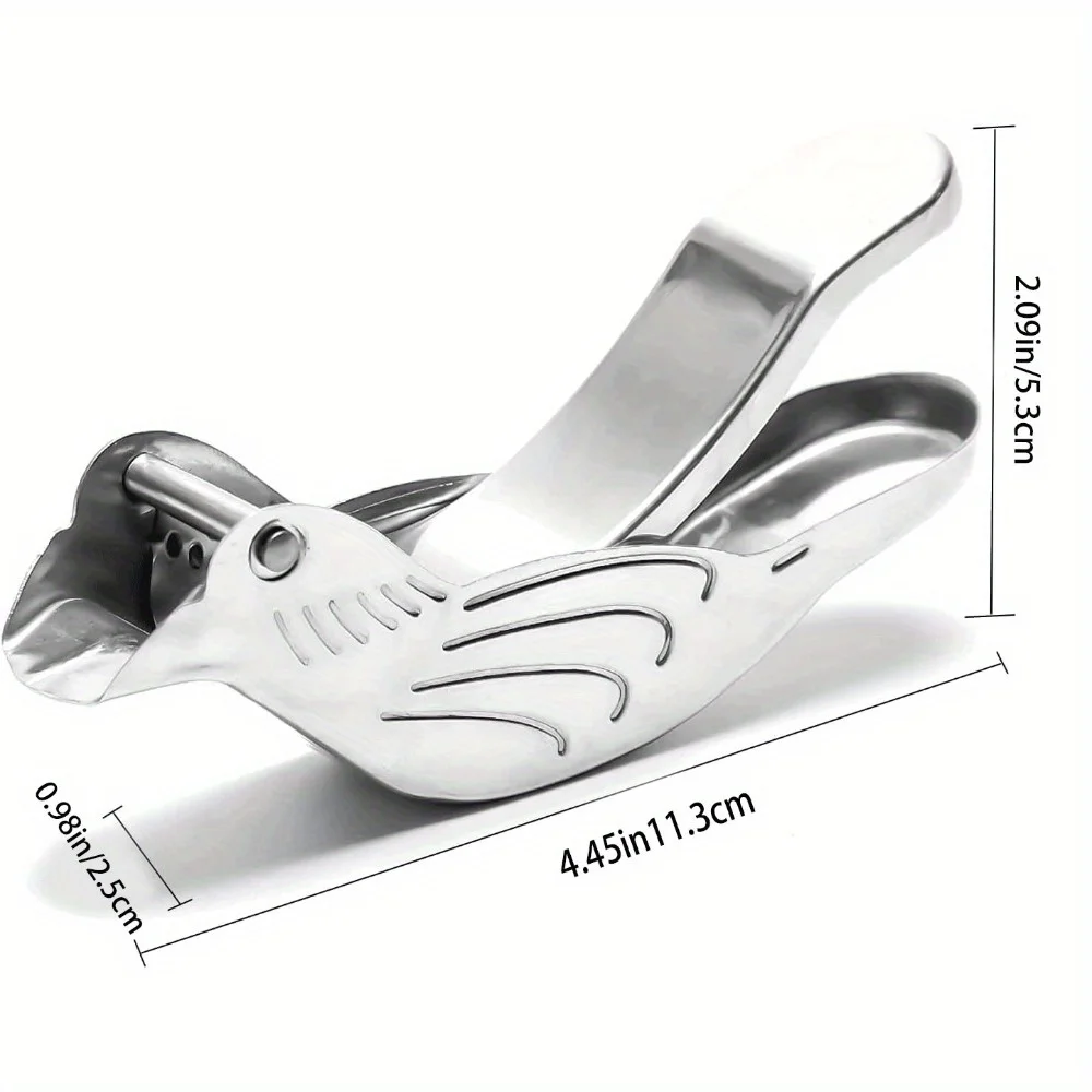Manual Lemon Juicer Portable Stainless Steel Transparent Fruit Juicer Elegant Bird-Shaped Lemon Sugar Cane Juice Squeezer Gadget