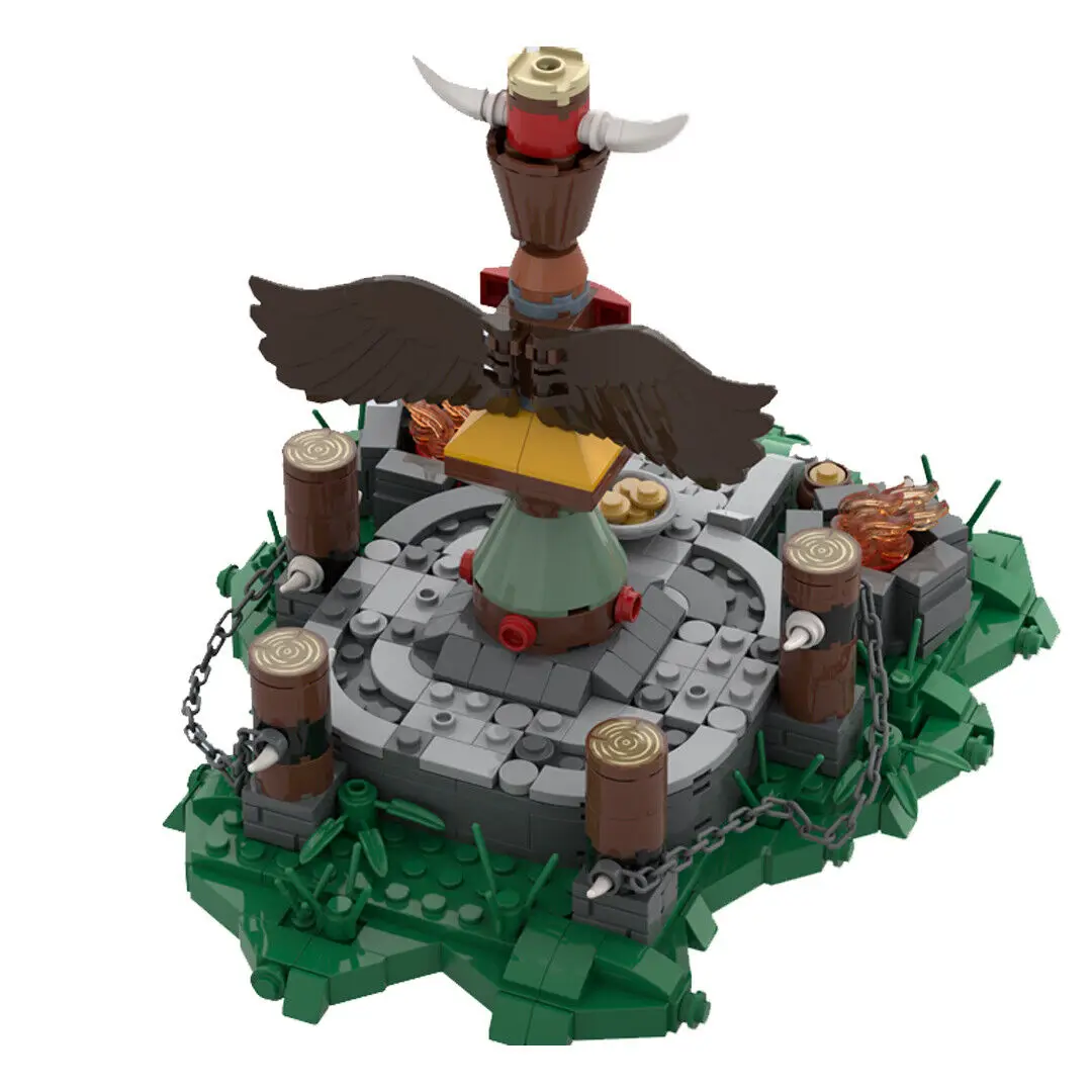 447 pezzi MOC Tauren Totem in Game Architecture Model Building Block Toys Set assemblaggio Brick Model MOC-57476