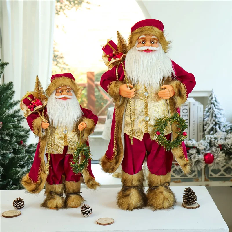 

2022 New Year Big Santa Claus Doll Children Xmas Gift Christmas Tree Decorations for Home Wedding Party Supplies Merry Christmas