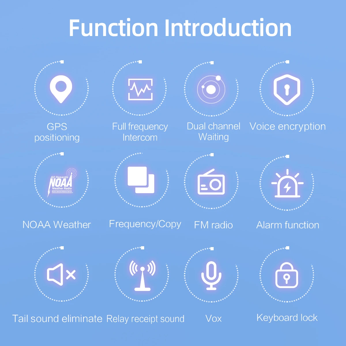KSUN UV98D GPS UHF VHF راديو كامل النطاق CB محمول لاسلكي اتجاهين راديو FM Comunicador لاسلكي تخاطب طويل المدى
