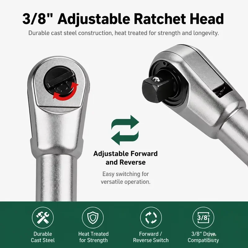 SHENHAOXU 3/8 Cordless Electric Ratchet Wrench 3.6V Rechargeable Ratchet Tool LED Light USB C Charging Automotive Repair