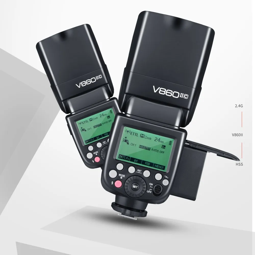 Godox V860II-C V860II-N V860II-S V860II-F V860II-O TTL HSS batteria agli ioni di litio Speedlite Flash per Canon Nikon Sony Fuji Olympus