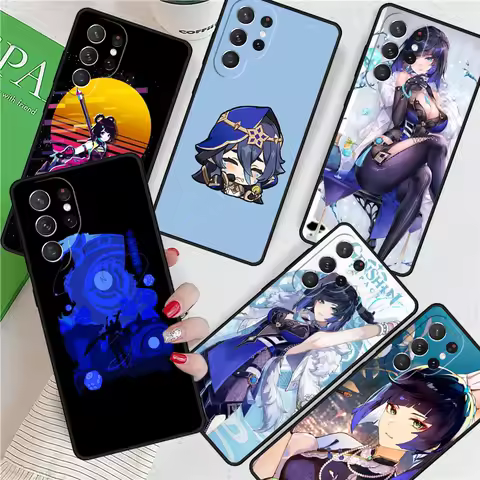 Yelan Genshin Impact For Samsung Galaxy S24 Ultra S21 S22 S8 S9 S10 5G Note 10 20 Plus FE S23 Phone case Cover Coque