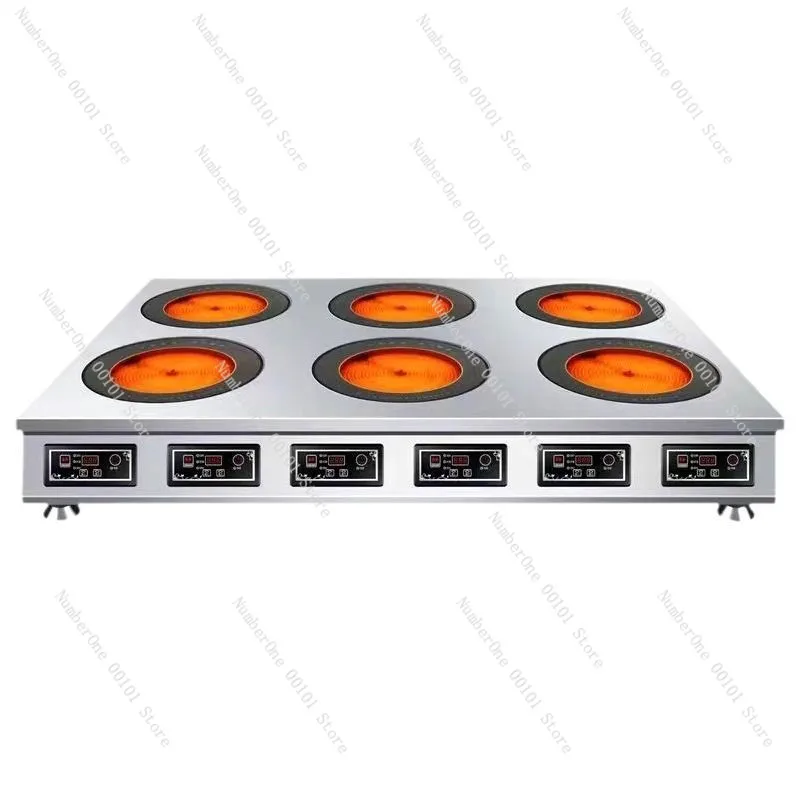 

Commercial electric ceramic stove, pot stove 246 eyes Malatang induction cooker, kitchen equipment, multi-head stove