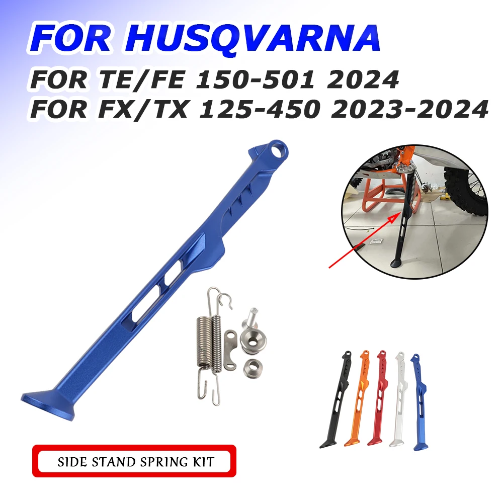 

Motorcycle Parking Side Stand With Spring Kit For HUSQVARNA TE FE TX FX 125 150 250 300 350 350S 450 501 S 501 S 2023 2024 Parts