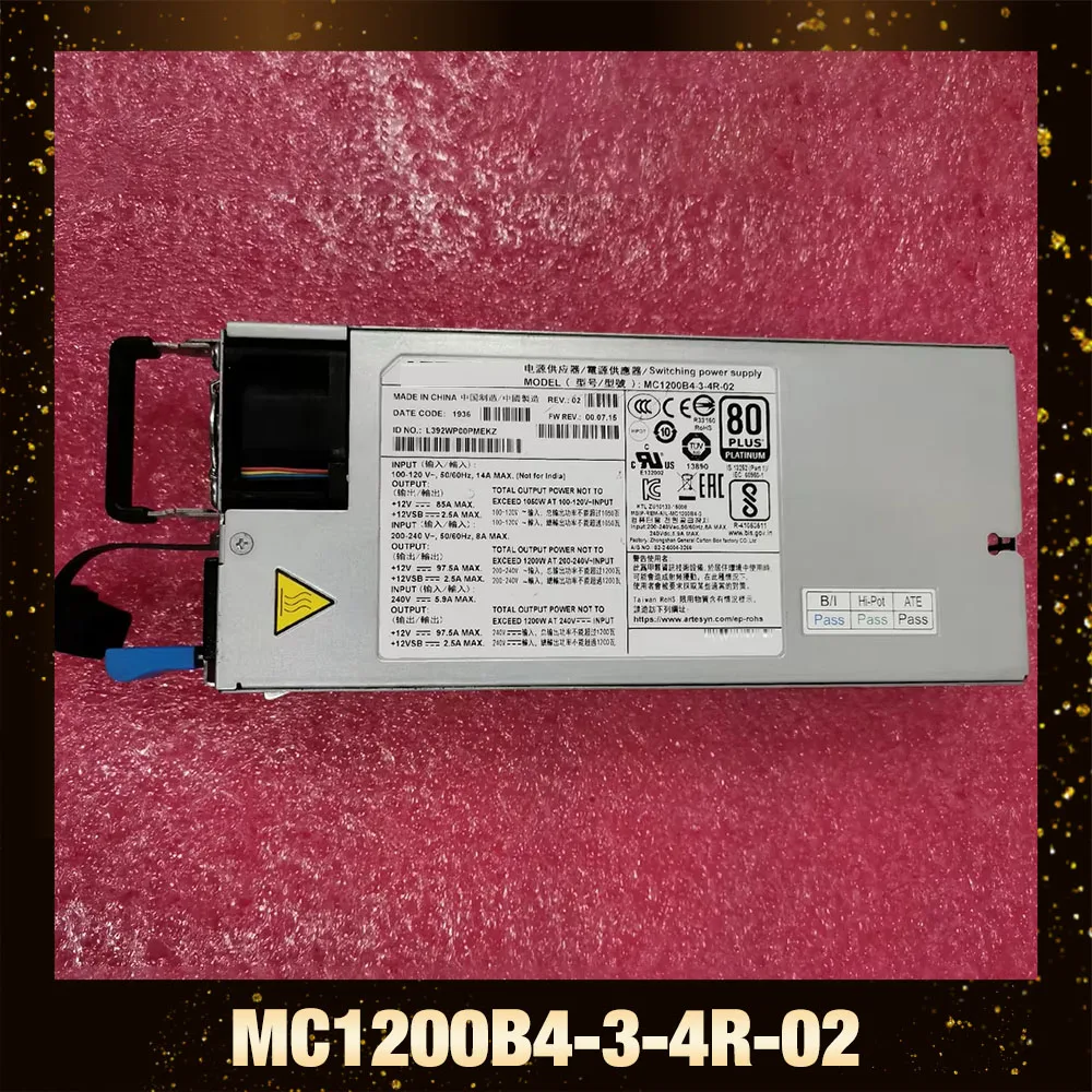 

Для серверного блока питания ARTE-SYN MC1200B4-3-4R-02, платиновый блок питания 12 В, 1200 Вт