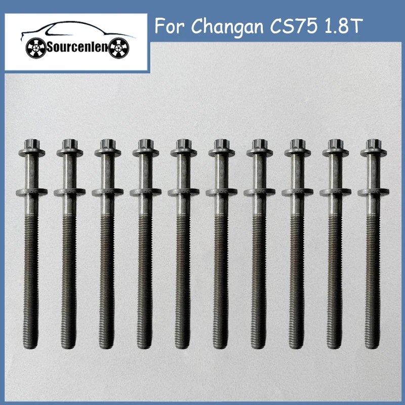 

Brand New Genuine 10Pcs Engine Cylinder Head Bolts 1000010-A01 K002-1200 For Changan CS75 1.8T