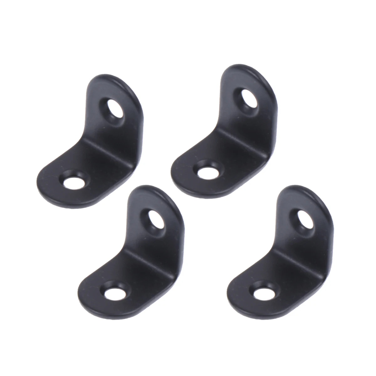 

20pcs Bracket Steel Corner Brackets Heavy Duty Black Angle Shelf Bracket Hardware Storage Display