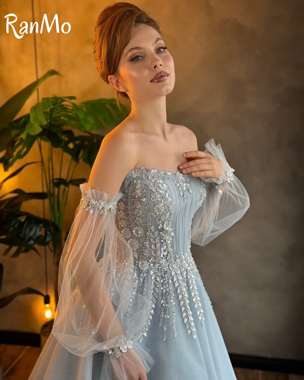 Ranmo индивидуальные блестящие плиссированные платья для выпускного вечера без бретелек с блестками и открытыми плечами, платья de noiva, трапециевидной формы длиной до пола, для торжественных мероприятий