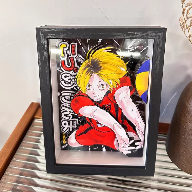 

New Anime Haikyuu 3D Art Painting Volleyball Boy Hinata Shoyo Kozume Kenma Cartoon Figure Collect Picture Desktop Decor Kid Gift