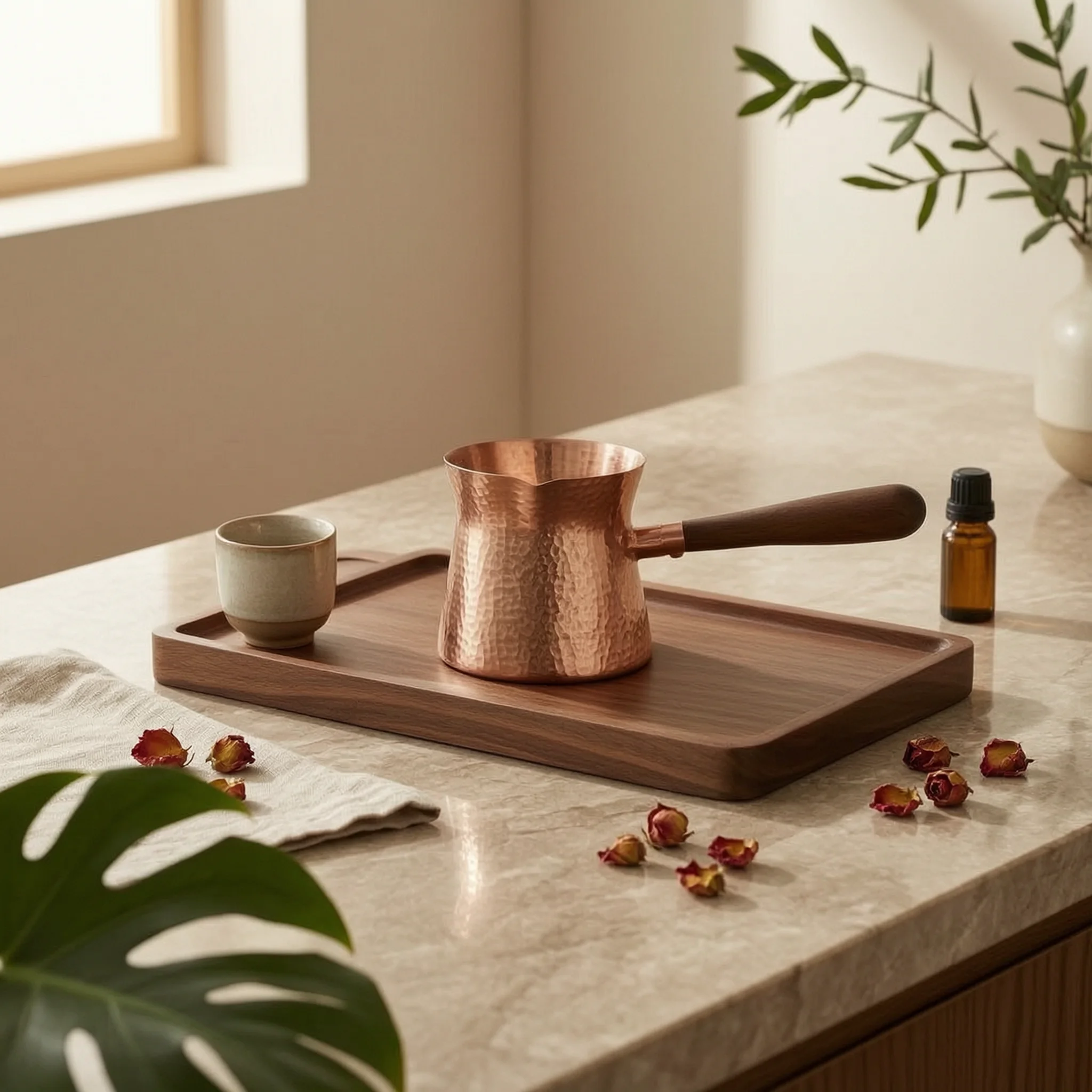 

Copper Tea Pitcher Flared Top Handmade Copper Pitcher