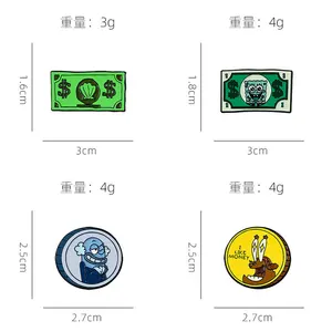 COMEDIA DE LA COMEDIA DE LA COMEDAD DE ANIMOR DEL ANTE DEL DOLLAR CARNA DE CREDAR PINES DEL ARTOON DEL ANIMO DESPIRACIÓN DE METAL DE METAL 6 mejor pin de moda de ventas - №5