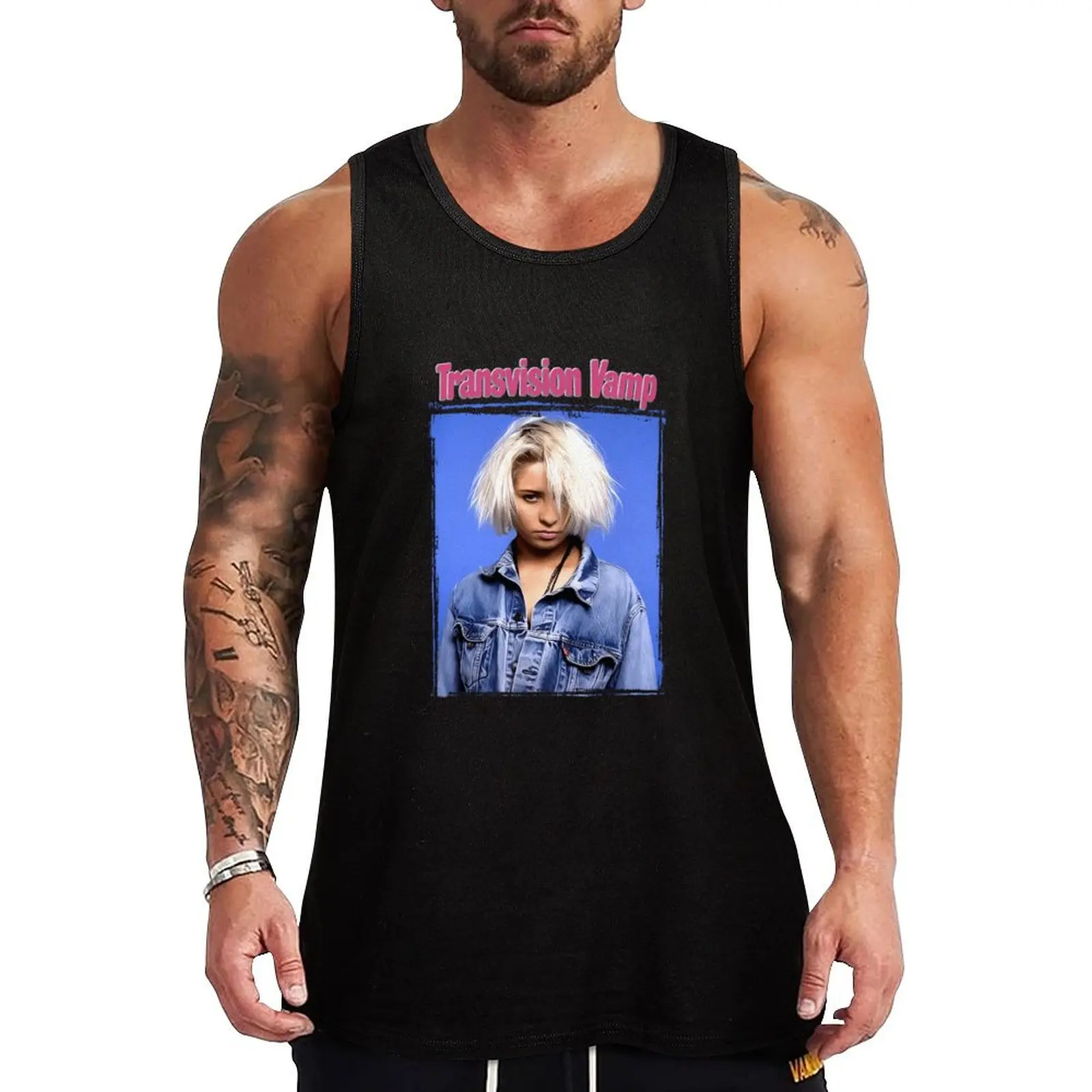 

Transvision Vamp Band Tank Top sports vest sleeveless vest men Male vest cute tops