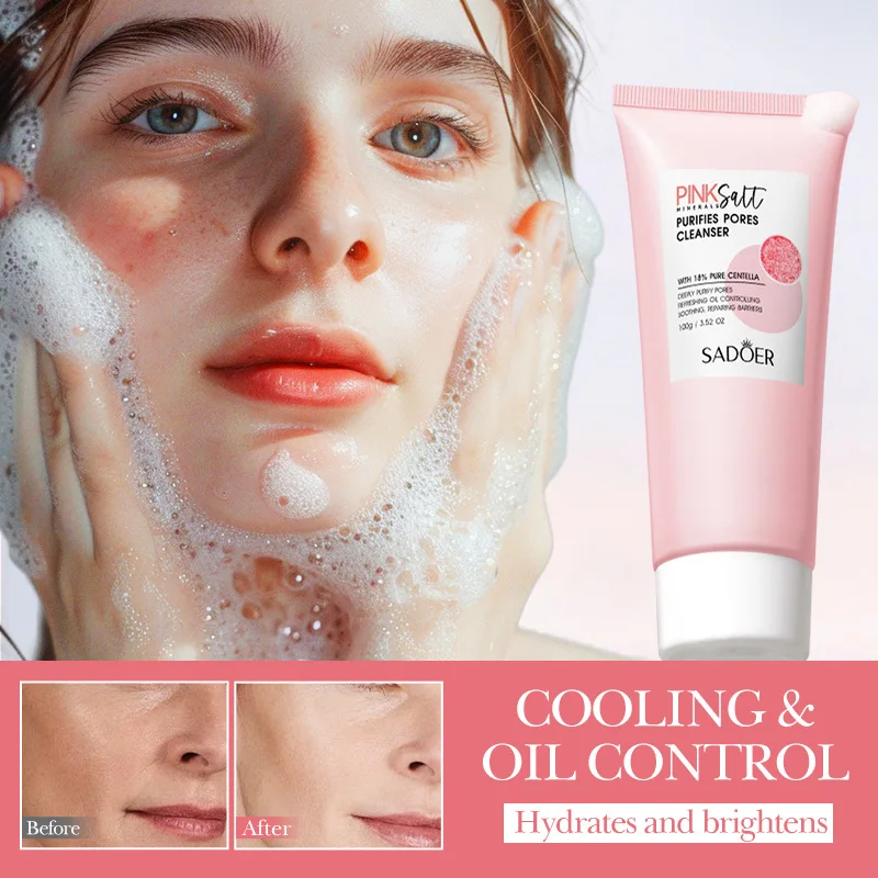 

100g Himalayan Powder Salt Cleanser Clean Pore Cleanser Sulfur Oil Control Facial Cleanser Moisturizes Firms and Smoothes Skin