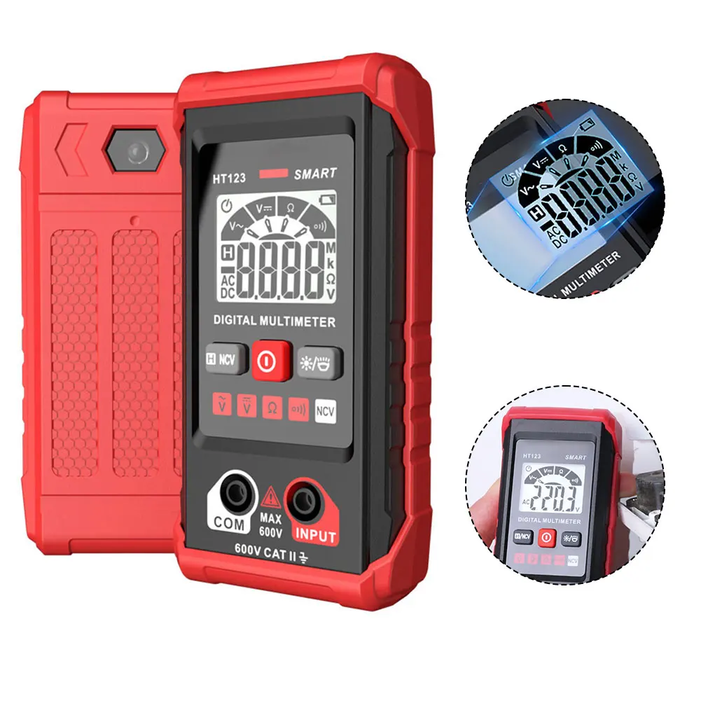 Easy to Use Digital Multimeter with Backlight Non Contact Voltage Detection and Measurement Features for Daily Tasks