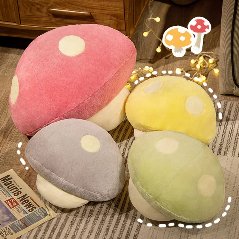 Kawaii Creative Mushroom Plush Dolls Simulation Plant Pillow Lovely Toys for Home Decor Sleeping Cushion Stuffed Soft Dolls