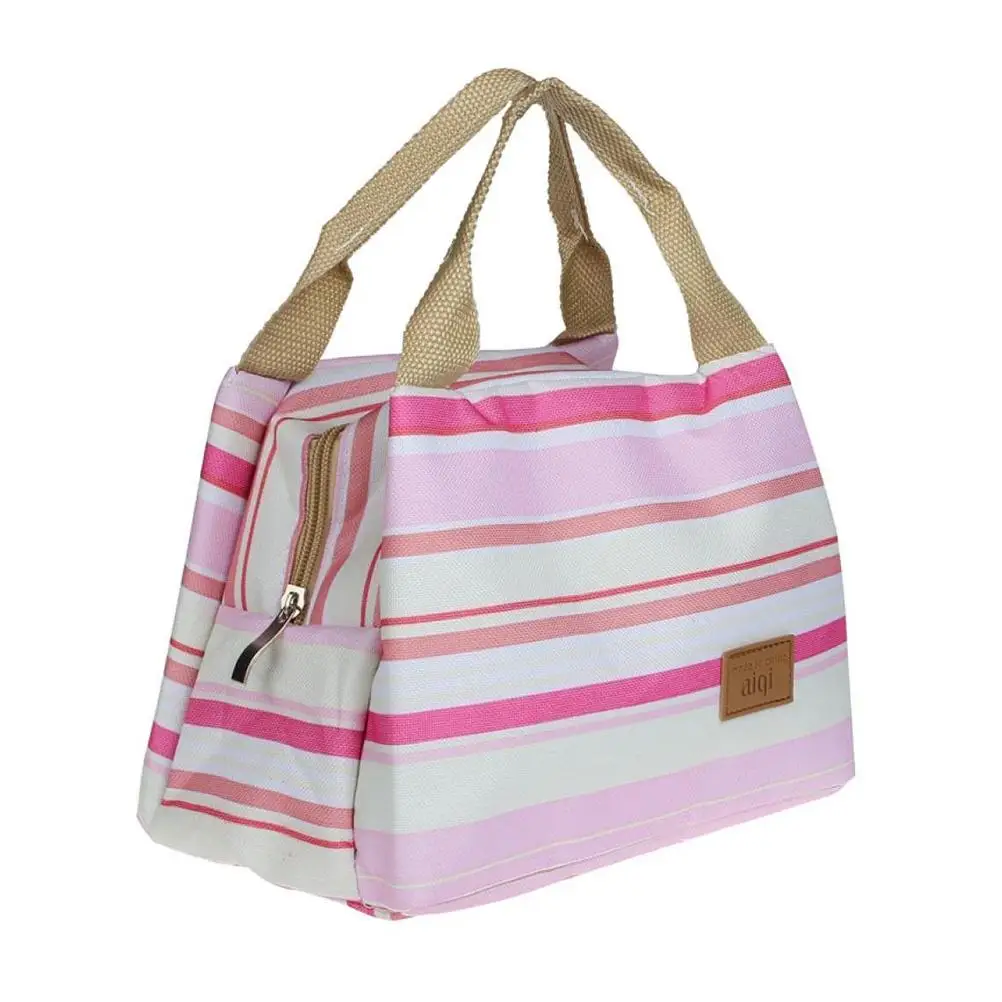 

Insulated Lunch Case Oxford Cooler Bag Portable Zipper Tote Feed Bottle Student Thermal Bag Lightweight Sandwich Holder Fruit