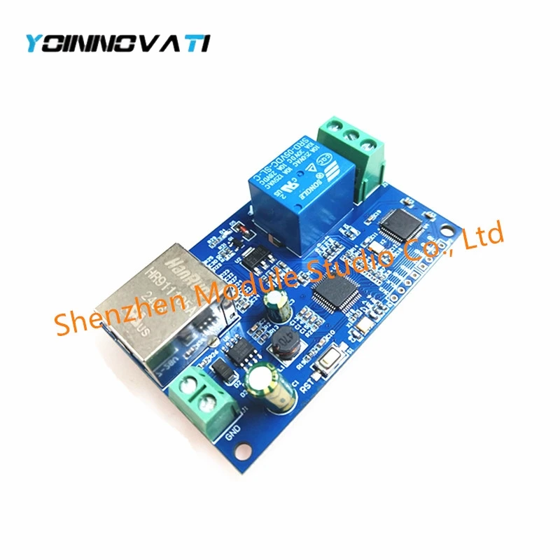YT Modbus RTU Relay Module Wired Ethernet LAN Control 1 Channel Relay Output MCU W5500 TCP/IP Protocol