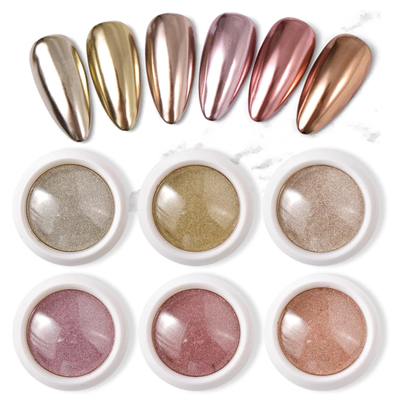 Chrome Nail Glitter Powder Mirror Dust Metal Effect Nails UV Gel Polish Pigment Nail Art Decorations Manicure Accessories