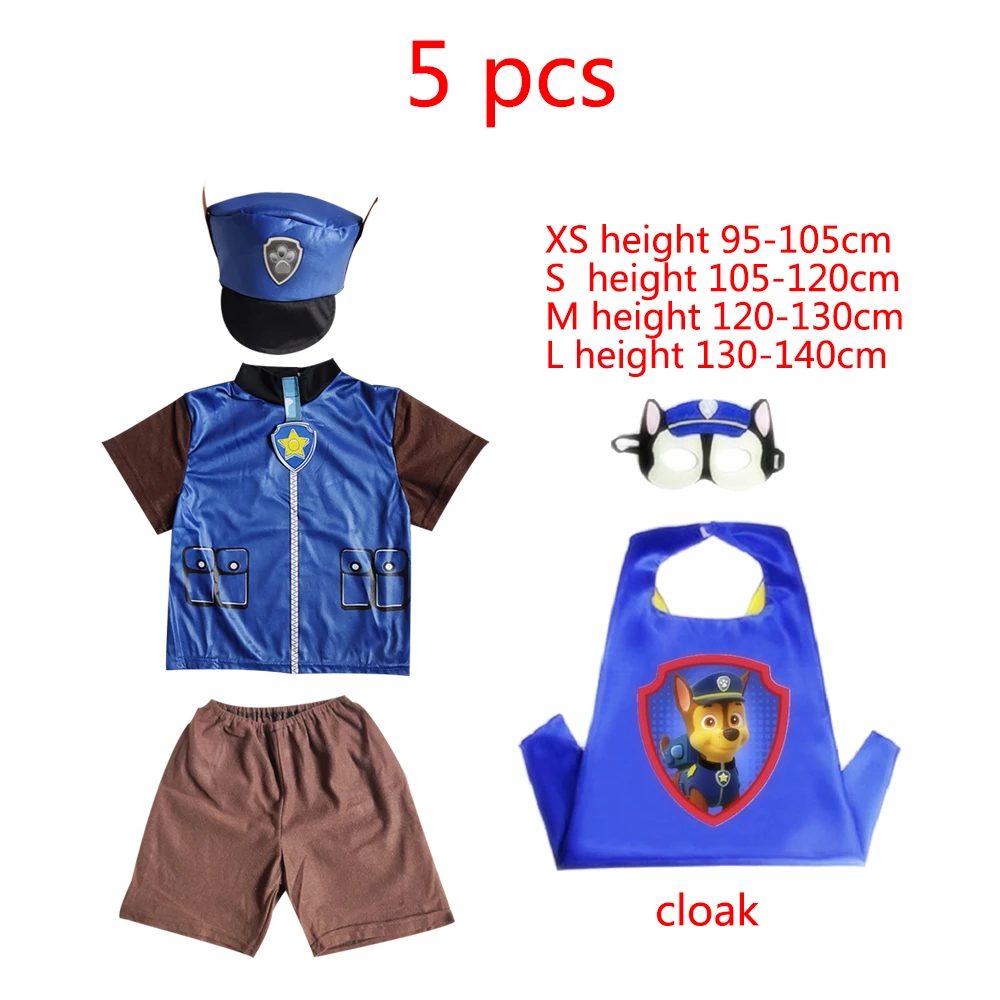 PAW Patrol Boys Girls Rocky Rubble Skye Marshall Zuma Chase Cosplay Costume Kids Children Birthday Party Gift Fancy Dress