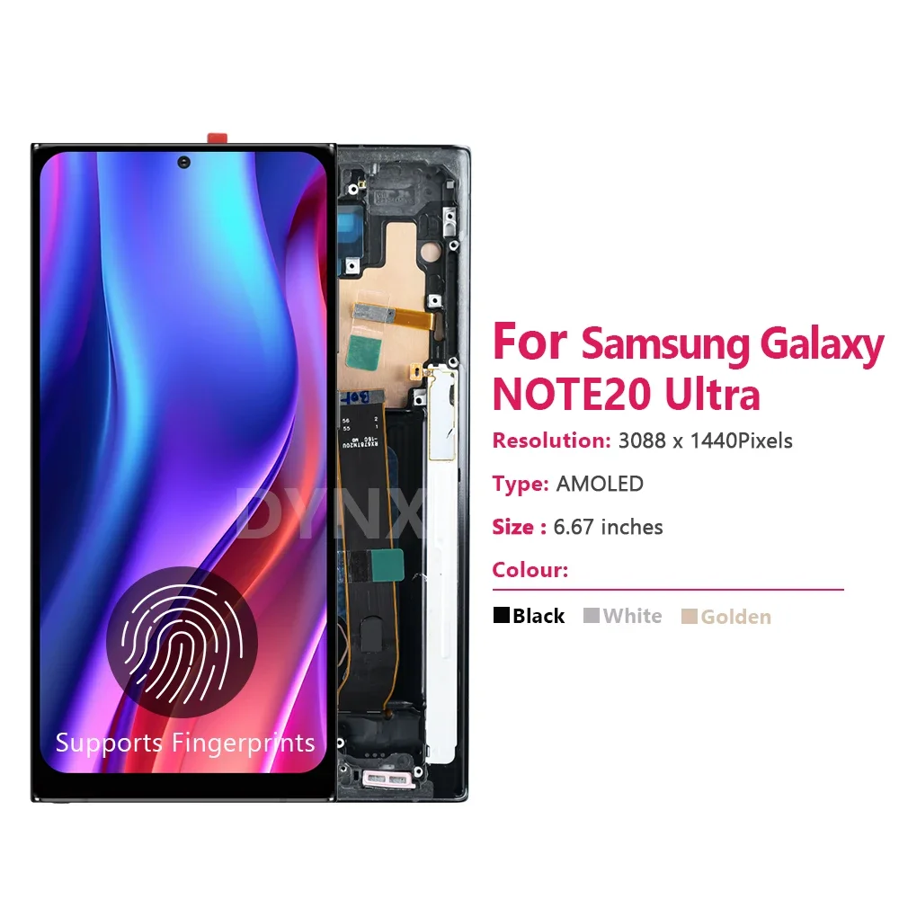 New 100% Tested 6.9' OLED LCD For Samsung Galaxy Note 20 Ultra N986B N986U N985 N985F SM-N986F LCD Display Touch Screen Panel - view 3