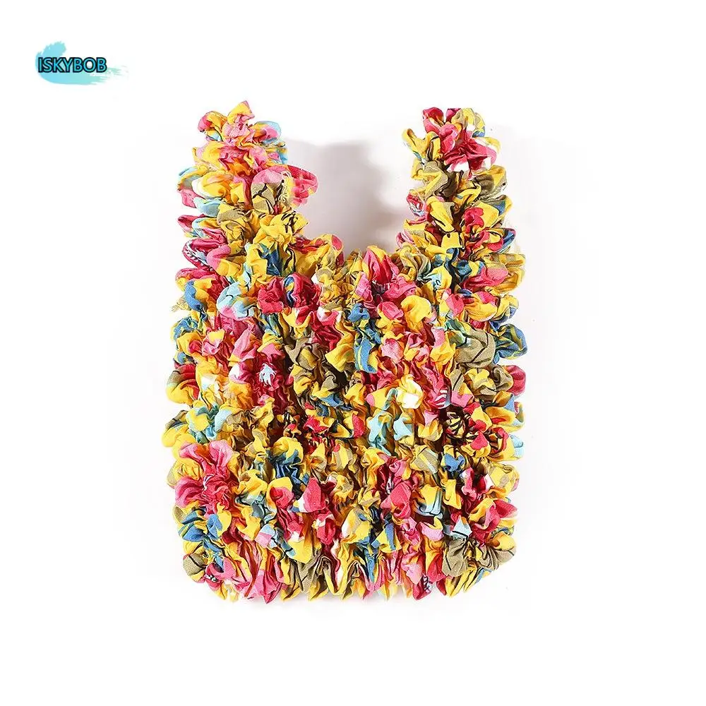 

Creative Bubble Stretch Bag Multi Purpose Large Capacity Pleated Flexible Shopping Bag Handheld Chiffon Foldable Storage Bag