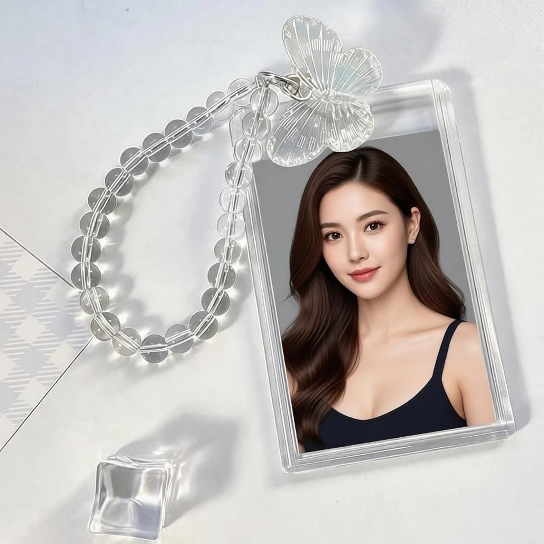 Custom Kpop Idol Photocard Holder ID Credit Card Sleeve Cover Protector Fashion Bag Charms Photo Card Display Holder  Kpop Fans
