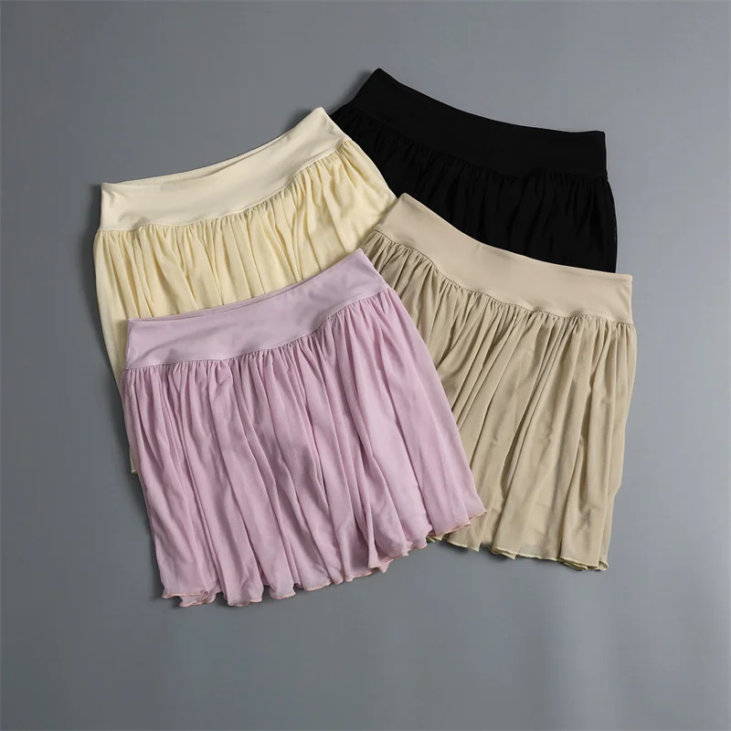 Corsa Sport Fitness Yoga Gonna da tennis Donna Mezza gonna a pieghe Ragazze Una linea Gonne corte Estate Abbigliamento donna Streetwear