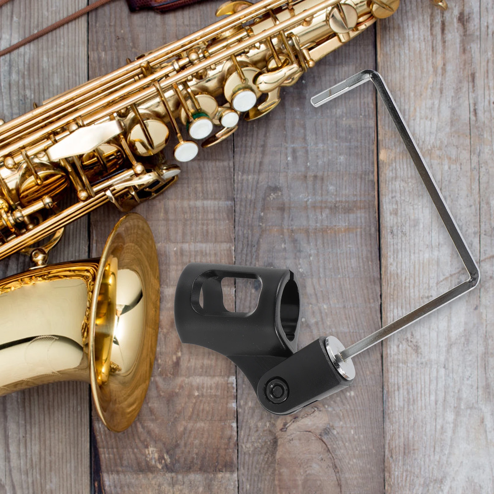 

Saxophone Microphone Clip Popularity Universal Clamp Holder Stand Mount Black for