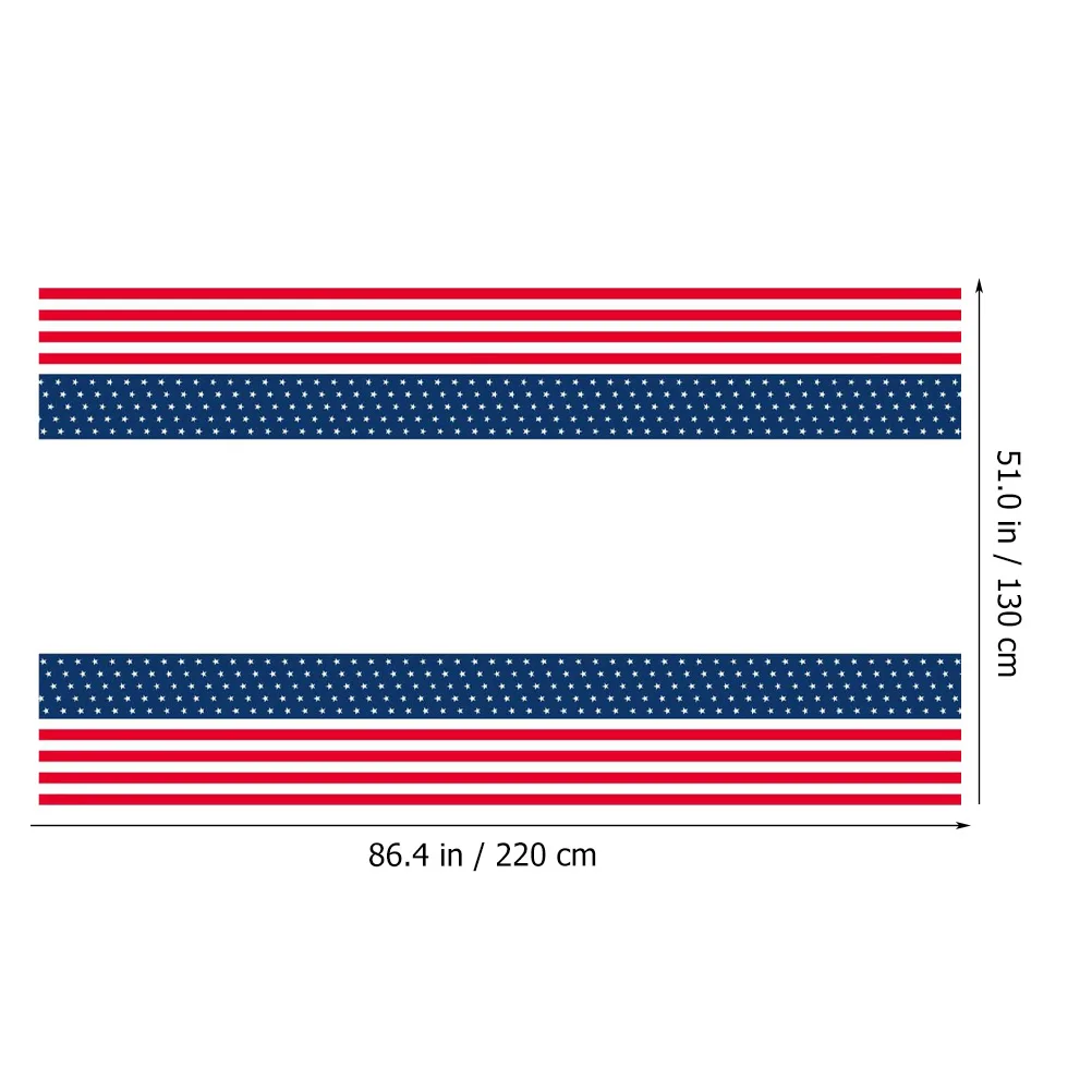 

1 set 4th of July 130x220 Patriotic Table Cover Plates Cups American Flag Paper Dinnerware Independence Day Party Decor