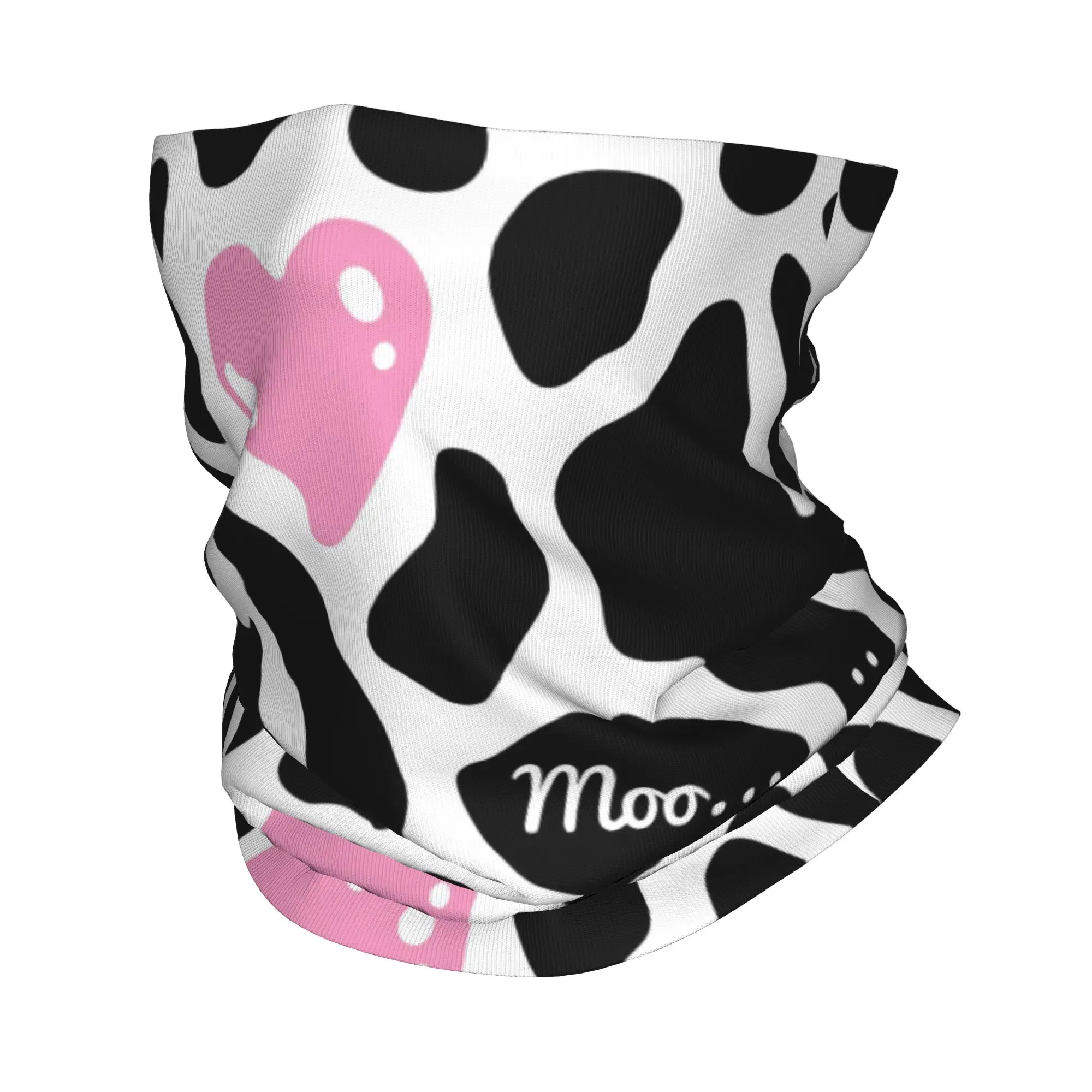 Cow skin pattern Bandana Neck Cover Printed Wrap Mask Scarf Warm Balaclava Cycling Unisex Adult