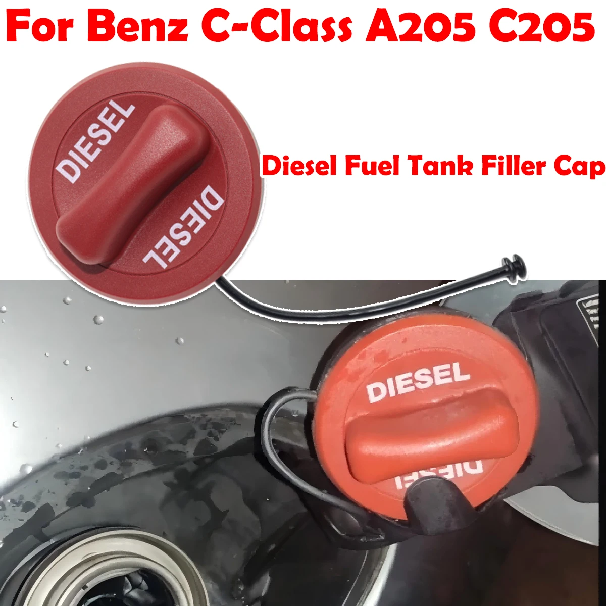 

1pc A2224700005 Car Diesel Fuel Tank Filler Cap Cover For Benz C-Class A205 C205 2016 2018 2019 -2023 A2224700105 A2224700605