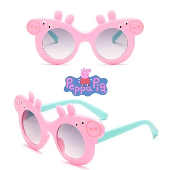 Hasbro peppa pig óculos de sol infantis personagem de desenho animado george óculos de sol infantis anti-uv óculos de sol foto adereços presente