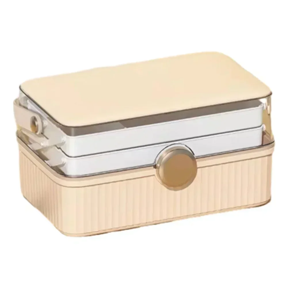 

Plastic Portable 34*20*19 Household Large-Capacity Multi-Layer New PU Portable Storage Box Spacious Practical New